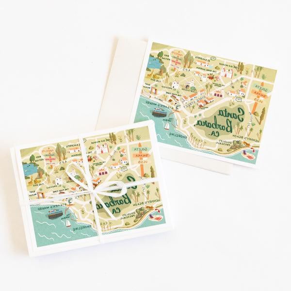 Carly's Map of Santa Barbara Note Card Set