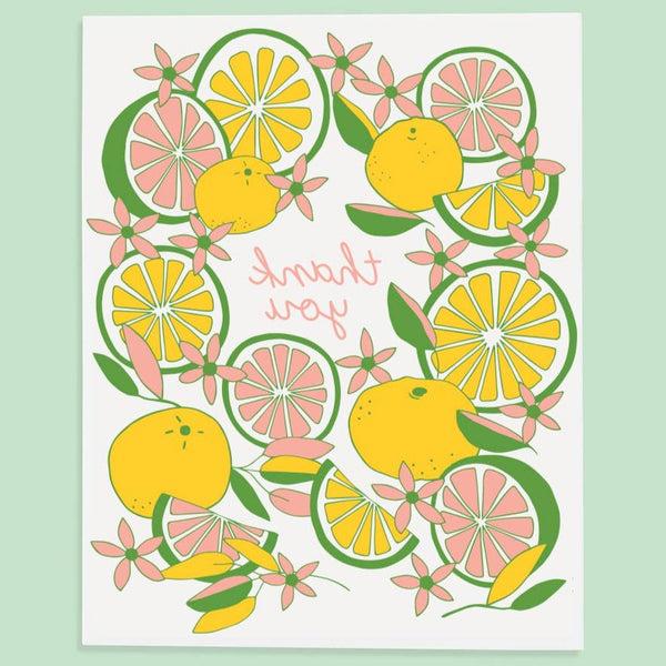 Thank You Citrus Note Card